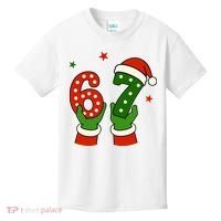 Funny Christmas 67 Six Seven Santa Kids T-Shirt thumb 0