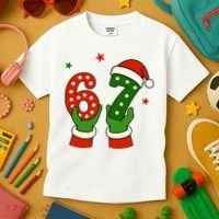 Funny Christmas 67 Six Seven Santa Kids T-Shirt thumb 3