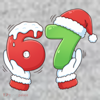Funny Christmas 67 Meme 6-7 Santa Claus Hands The Baniff Cuffed Pom Beanie thumb 2