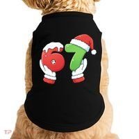 Funny Christmas 67 Meme 6-7 Santa Claus Hands Doggie Tank thumb 0