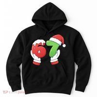 Funny Christmas 67 Meme 6-7 Santa Claus Hands Hoodie thumb 0
