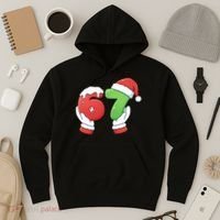 Funny Christmas 67 Meme 6-7 Santa Claus Hands Hoodie thumb 3