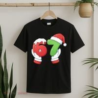 Funny Christmas 67 Meme 6-7 Santa Claus Hands T-Shirt thumb 2