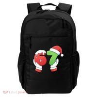 Funny Christmas 67 Meme 6-7 Santa Claus Hands Backpack thumb 0