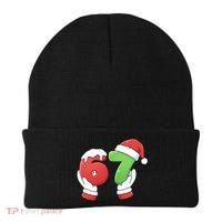 Funny Christmas 67 Meme 6-7 Santa Claus Hands Beanie thumb 0