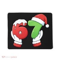Funny Christmas 67 Meme 6-7 Santa Claus Hands Mousepad thumb 0