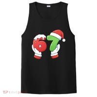 Funny Christmas 67 Meme 6-7 Santa Claus Hands PosiCharge Competitor Tank thumb 0