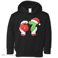 Funny Christmas 67 Meme 6-7 Santa Claus Hands Toddler Hoodie thumb 0