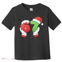 Funny Christmas 67 Meme 6-7 Santa Claus Hands Toddler T-Shirt thumb 0