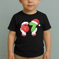 Funny Christmas 67 Meme 6-7 Santa Claus Hands Toddler T-Shirt thumb 2