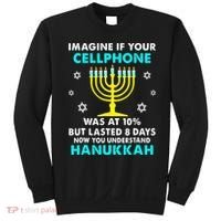 Funny cellphone 8 days understand jewish Hanukkah Chanukah Sweatshirt thumb 0
