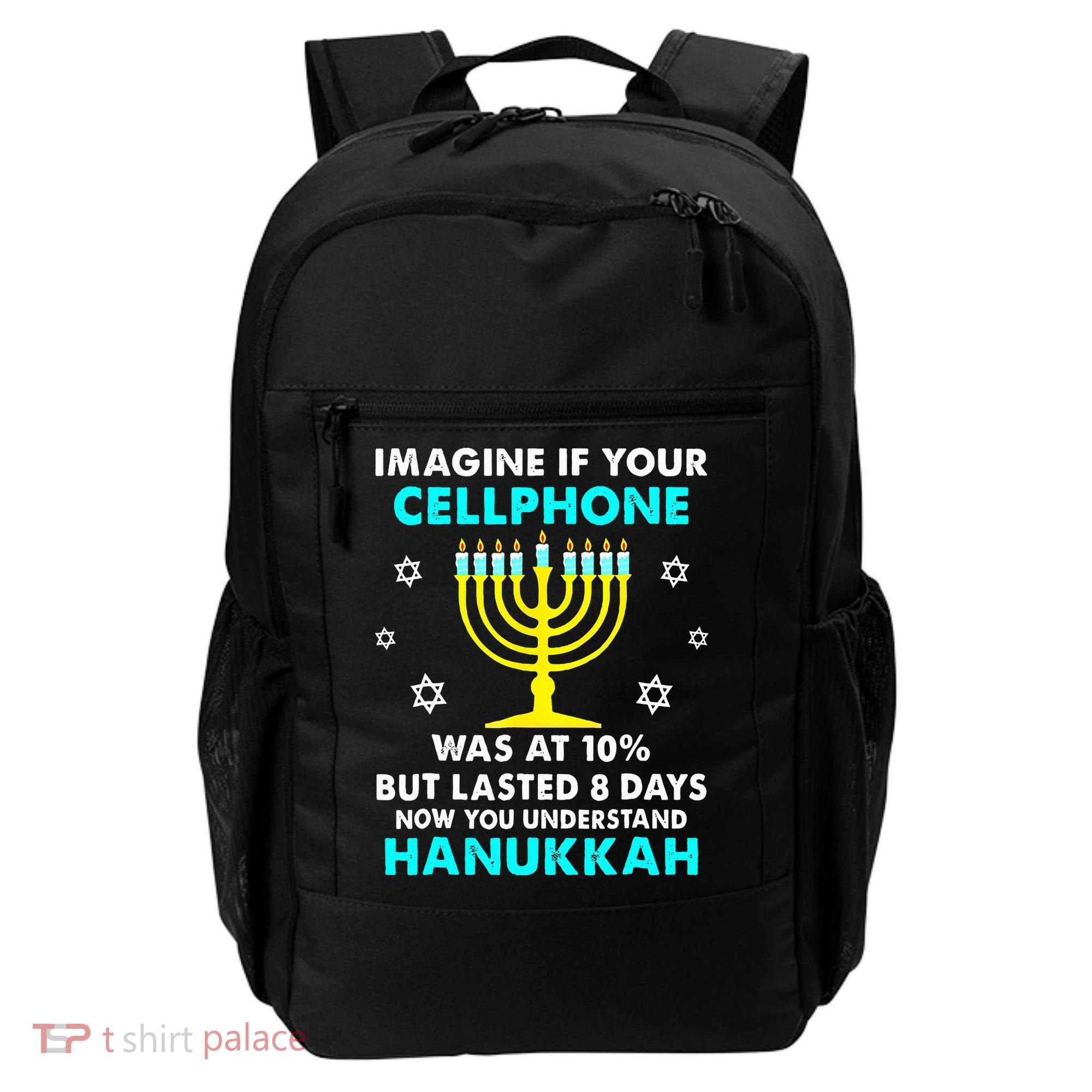 Funny cellphone 8 days understand jewish Hanukkah Chanukah Backpack