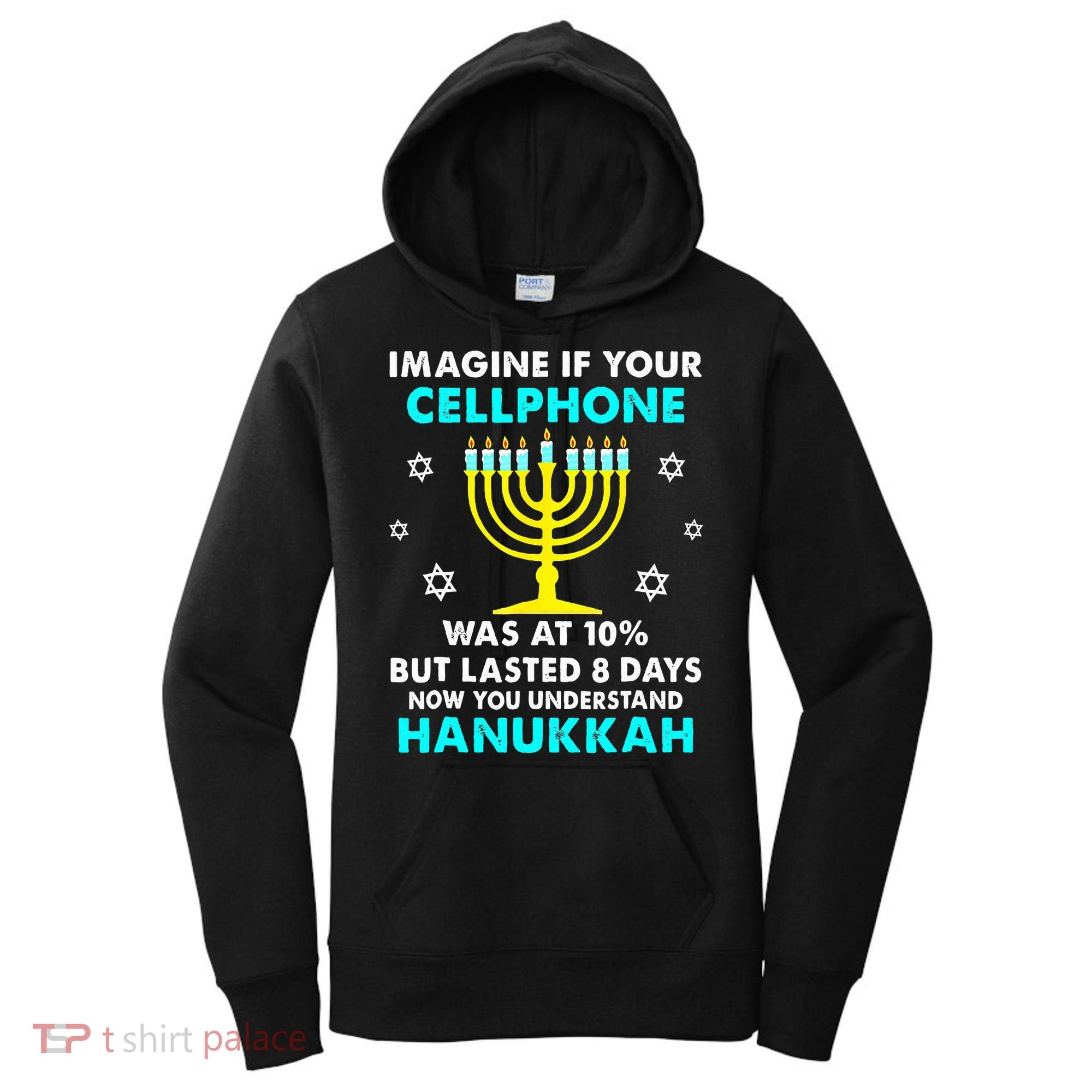 Funny cellphone 8 days understand jewish Hanukkah Chanukah Women's Hoodie