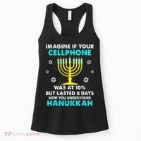 Funny cellphone 8 days understand jewish Hanukkah Chanukah Women's Tank Top thumb 0