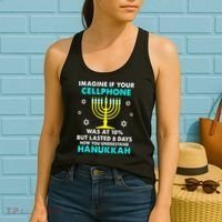 Funny cellphone 8 days understand jewish Hanukkah Chanukah Women's Tank Top thumb 2