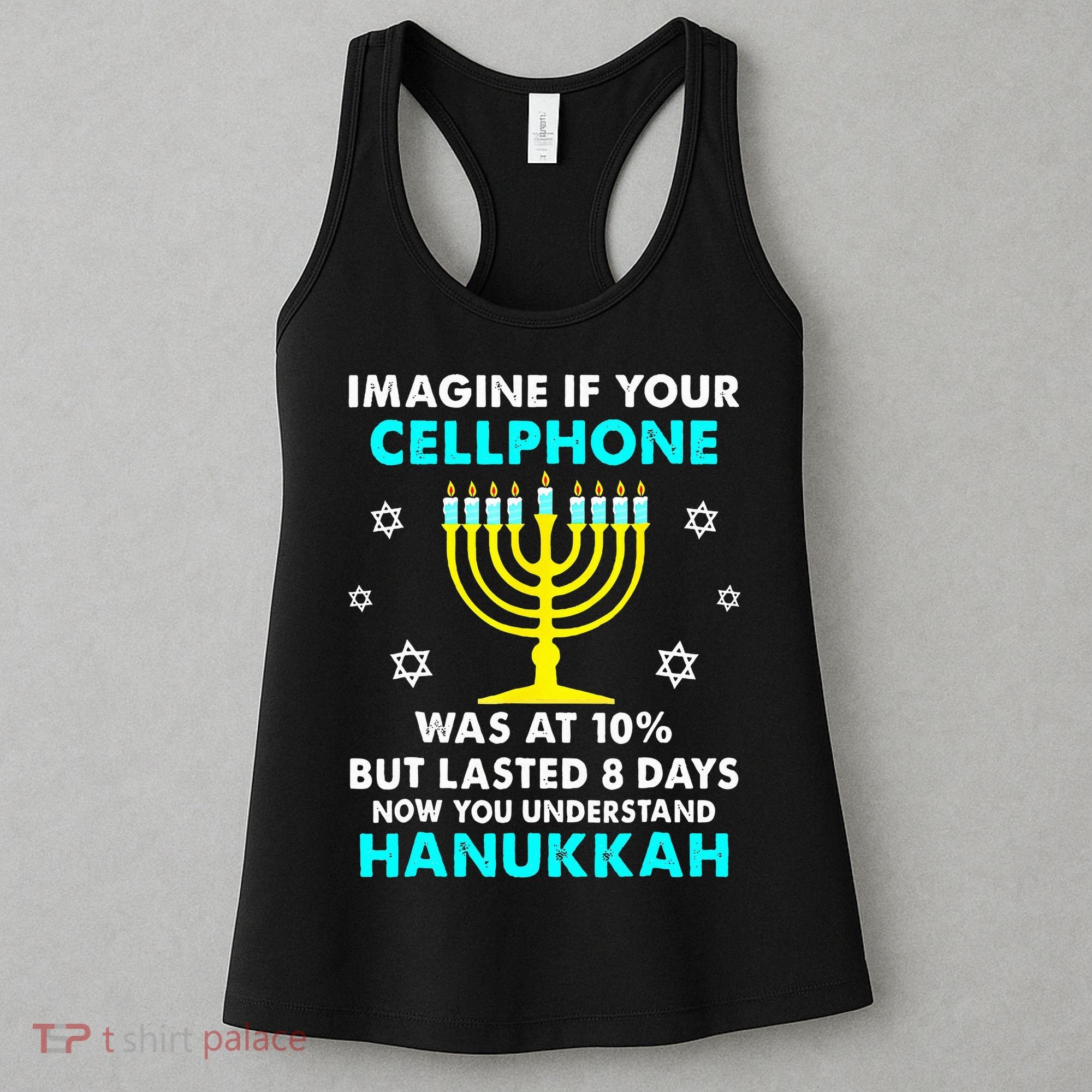Funny cellphone 8 days understand jewish Hanukkah Chanukah Women's Tank Top