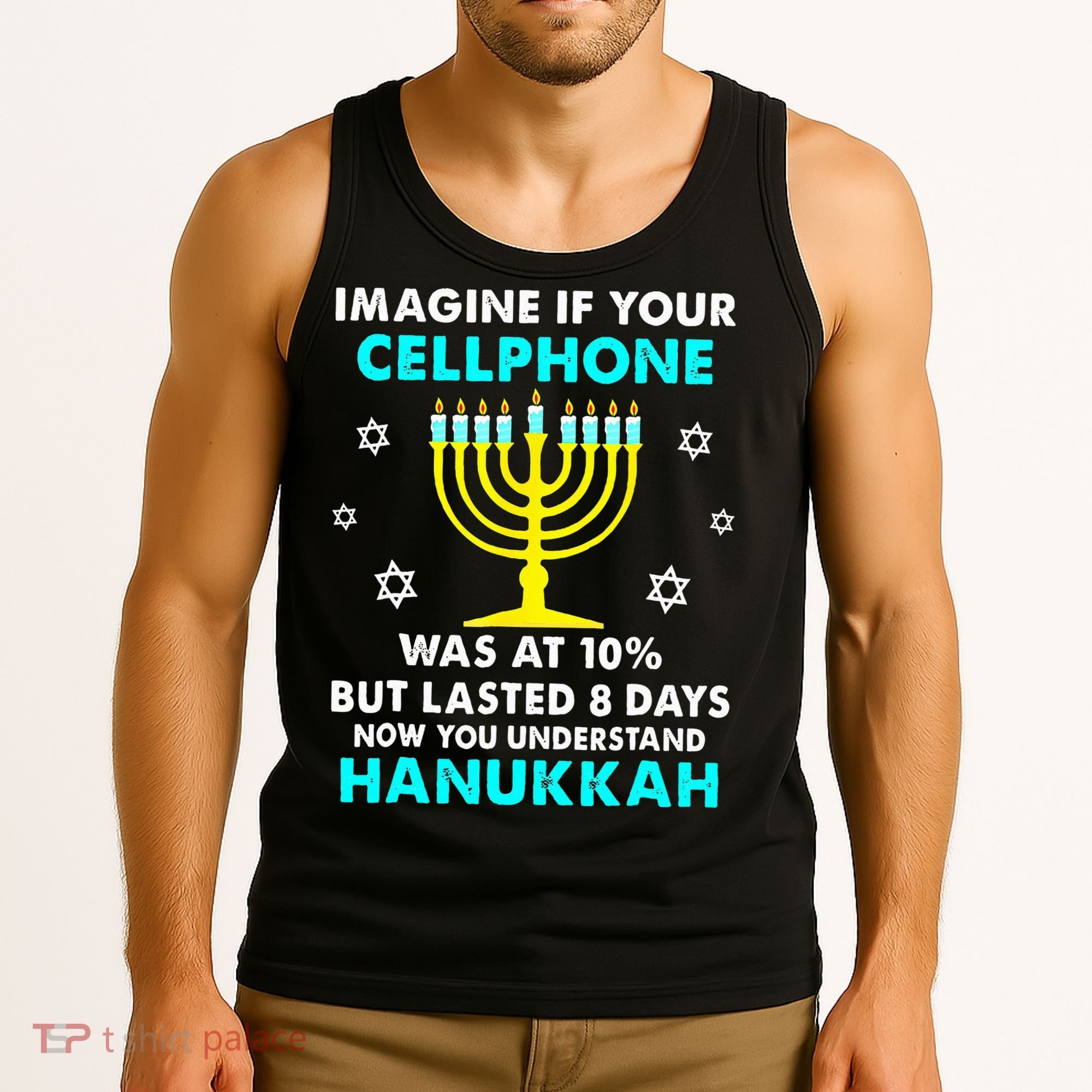 Funny cellphone 8 days understand jewish Hanukkah Chanukah Tank Top