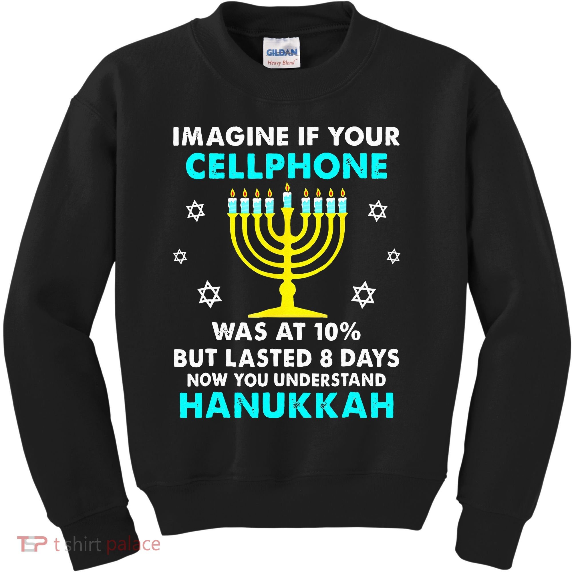 Funny cellphone 8 days understand jewish Hanukkah Chanukah Kids Sweatshirt