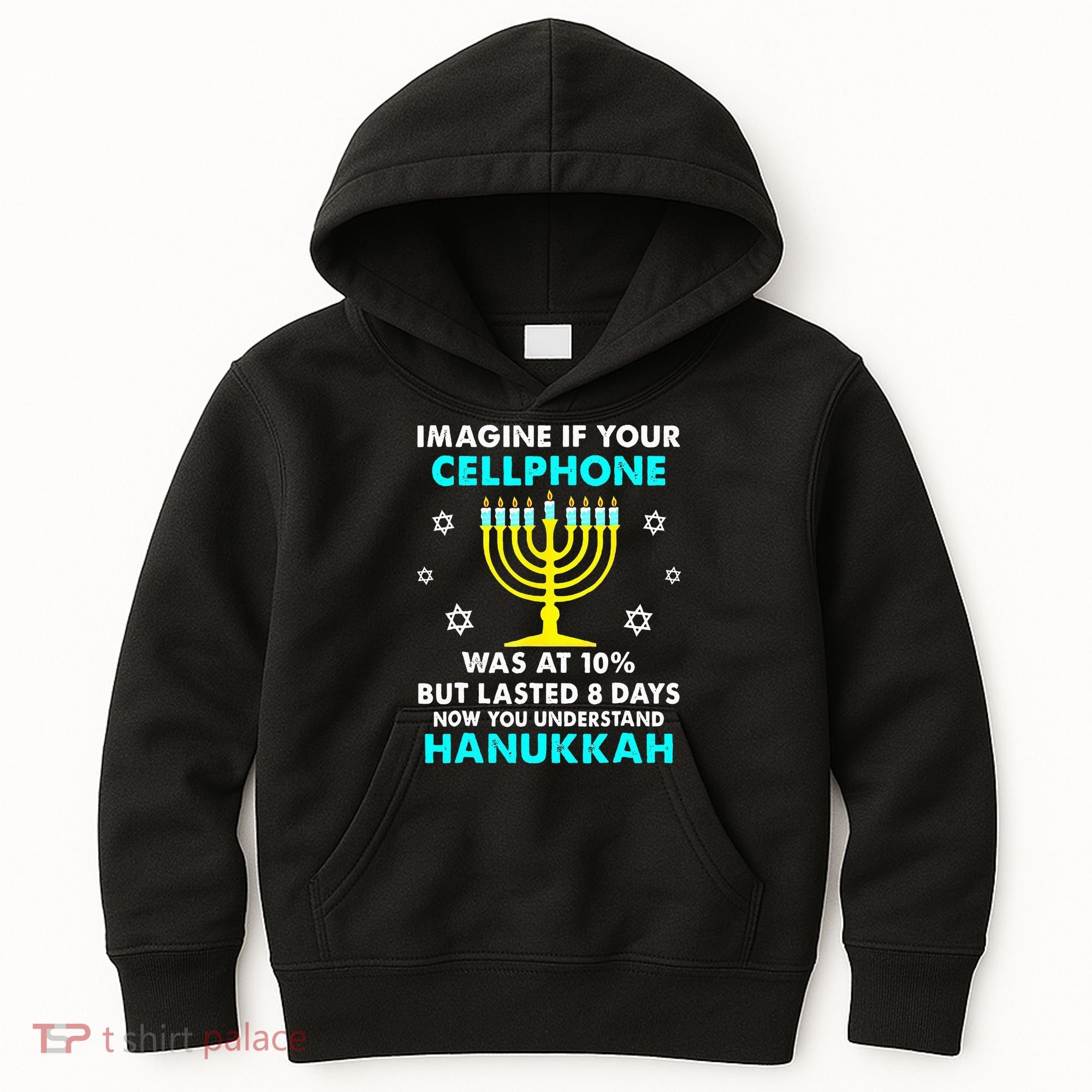 Funny cellphone 8 days understand jewish Hanukkah Chanukah Kids Hoodie