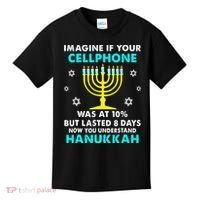 Funny cellphone 8 days understand jewish Hanukkah Chanukah Kids T-Shirt thumb 0