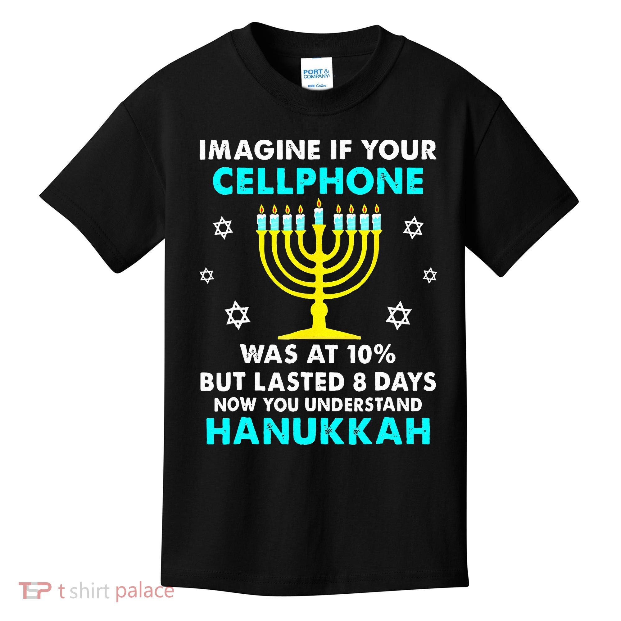 Funny cellphone 8 days understand jewish Hanukkah Chanukah Kids T-Shirt