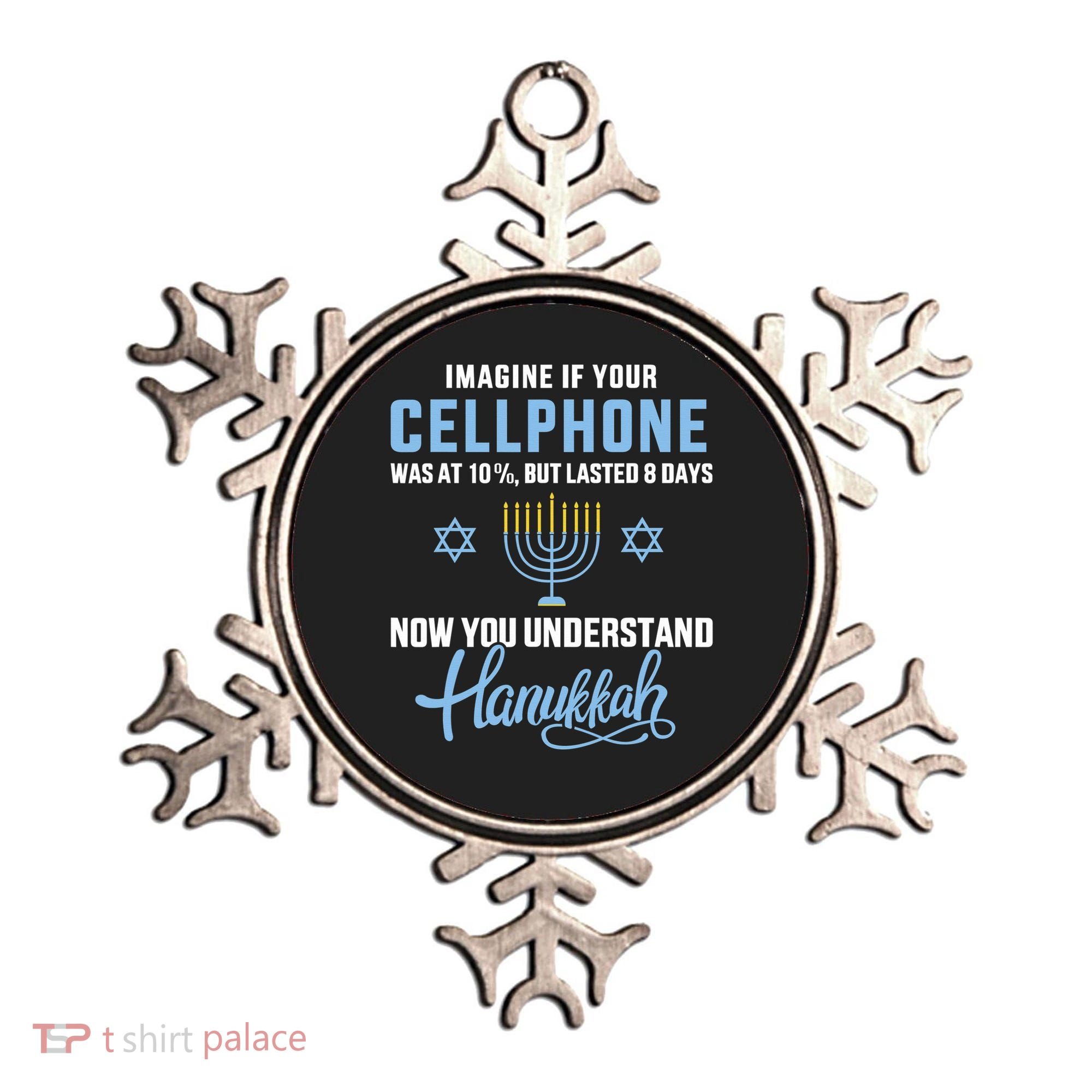 Funny cellphone 8 days understand jewish Hanukkah Chanukah  Ornament