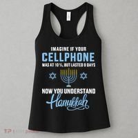 Funny cellphone 8 days understand jewish Hanukkah Chanukah  Women's Tank Top thumb 3