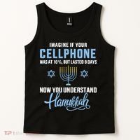 Funny cellphone 8 days understand jewish Hanukkah Chanukah  Tank Top thumb 2