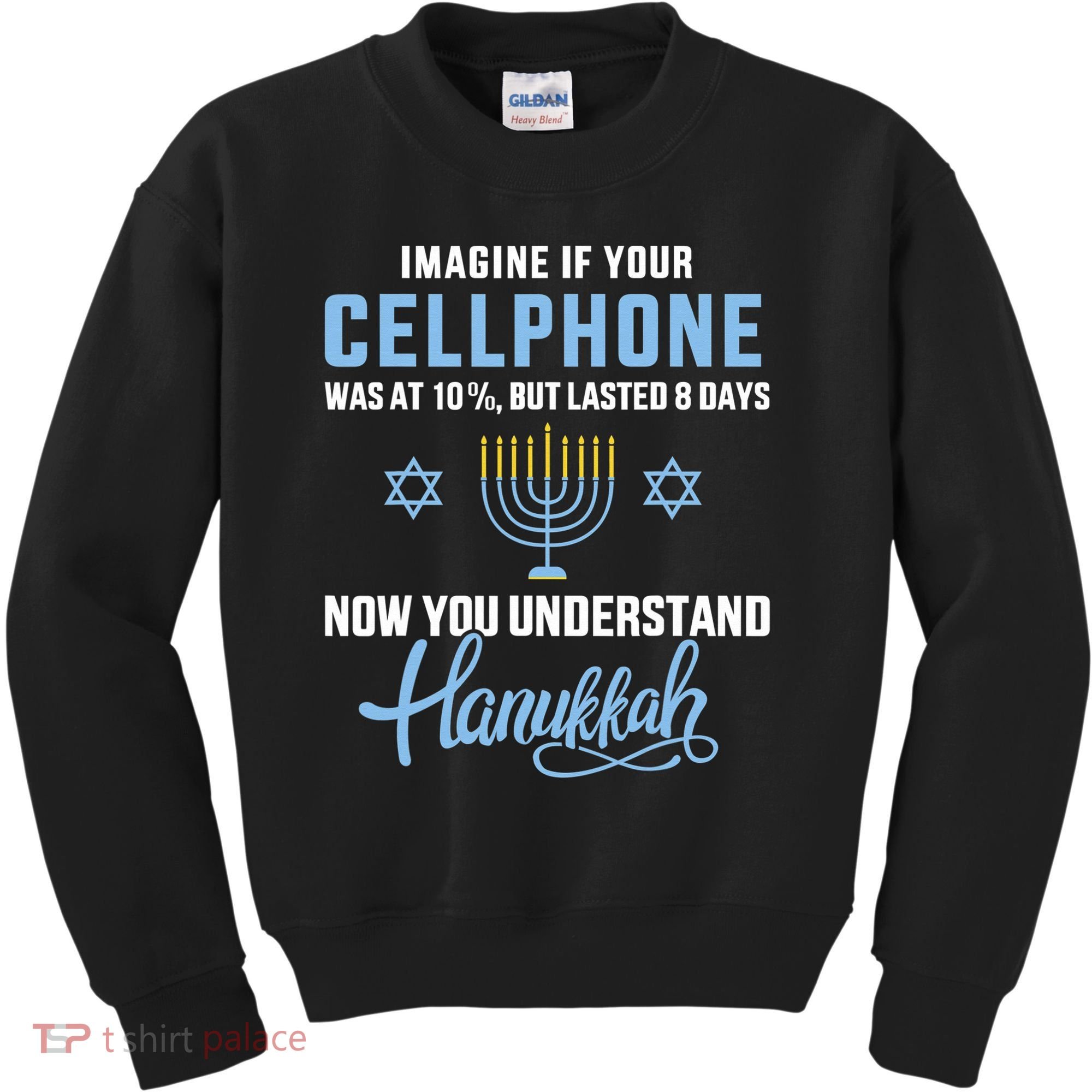 Funny cellphone 8 days understand jewish Hanukkah Chanukah  Kids Sweatshirt
