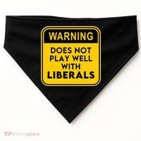 Funny Conservative Anti Liberal USA-Made Doggie Bandana thumb 0