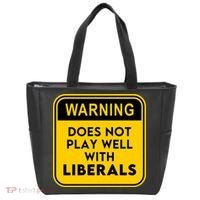 Funny Conservative Anti Liberal Tote Bag thumb 0