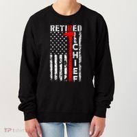 Firefighter Chief American Flag Funny Gift Retired Fire Chief Great Gift Women's Sweatshirt thumb 0