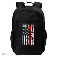 Firefighter Chief American Flag Funny Gift Retired Fire Chief Great Gift Backpack thumb 0
