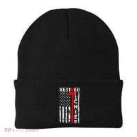 Firefighter Chief American Flag Funny Gift Retired Fire Chief Great Gift Beanie thumb 0