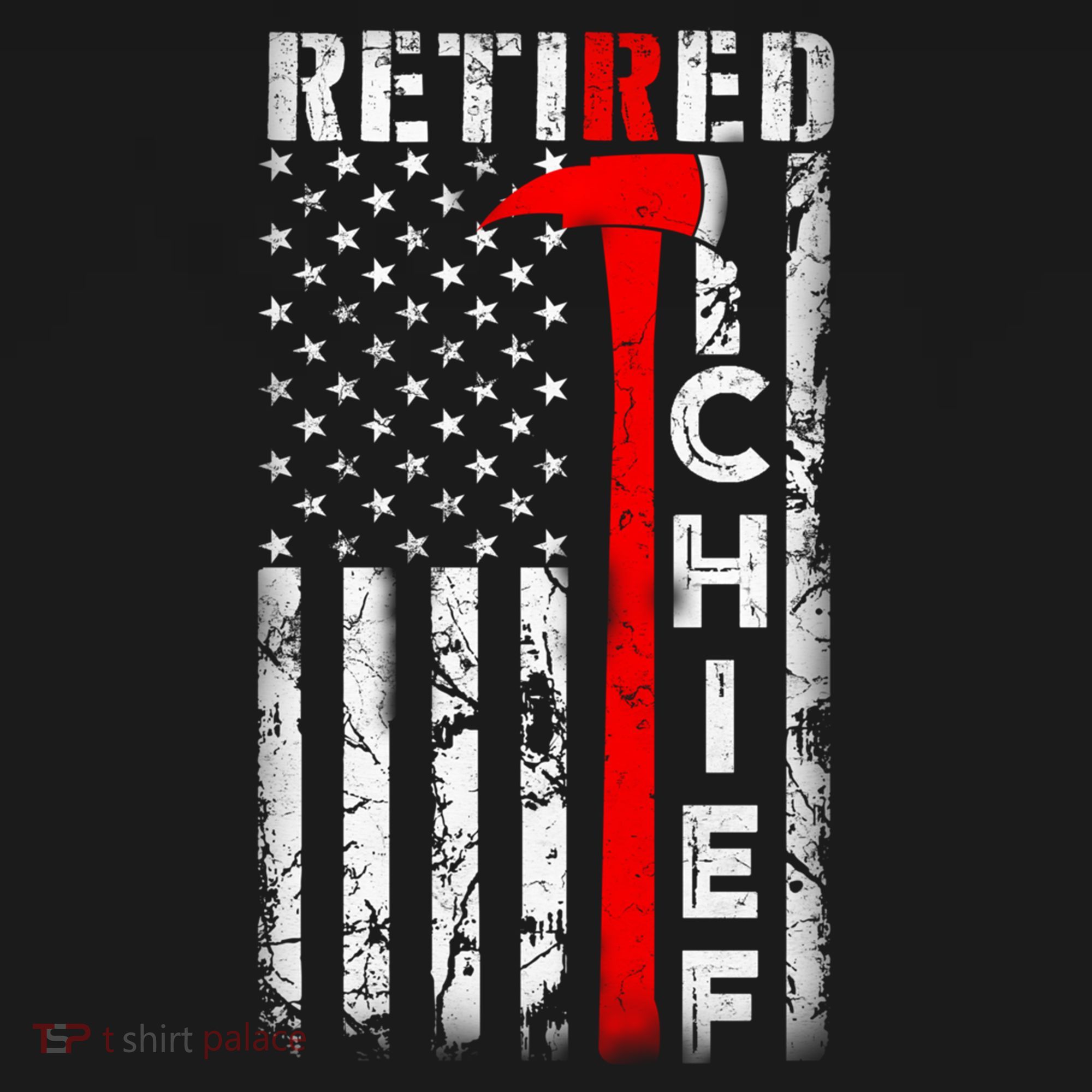 Firefighter Chief American Flag Funny Gift Retired Fire Chief Great Gift Ornament