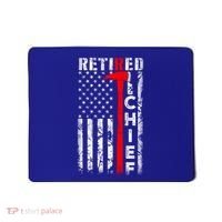 Firefighter Chief American Flag Funny Gift Retired Fire Chief Great Gift Mousepad thumb 0