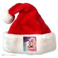 Funny Cute Astronaut Kitty On Rainbow Sprinkle Donut Santa Hat thumb 0