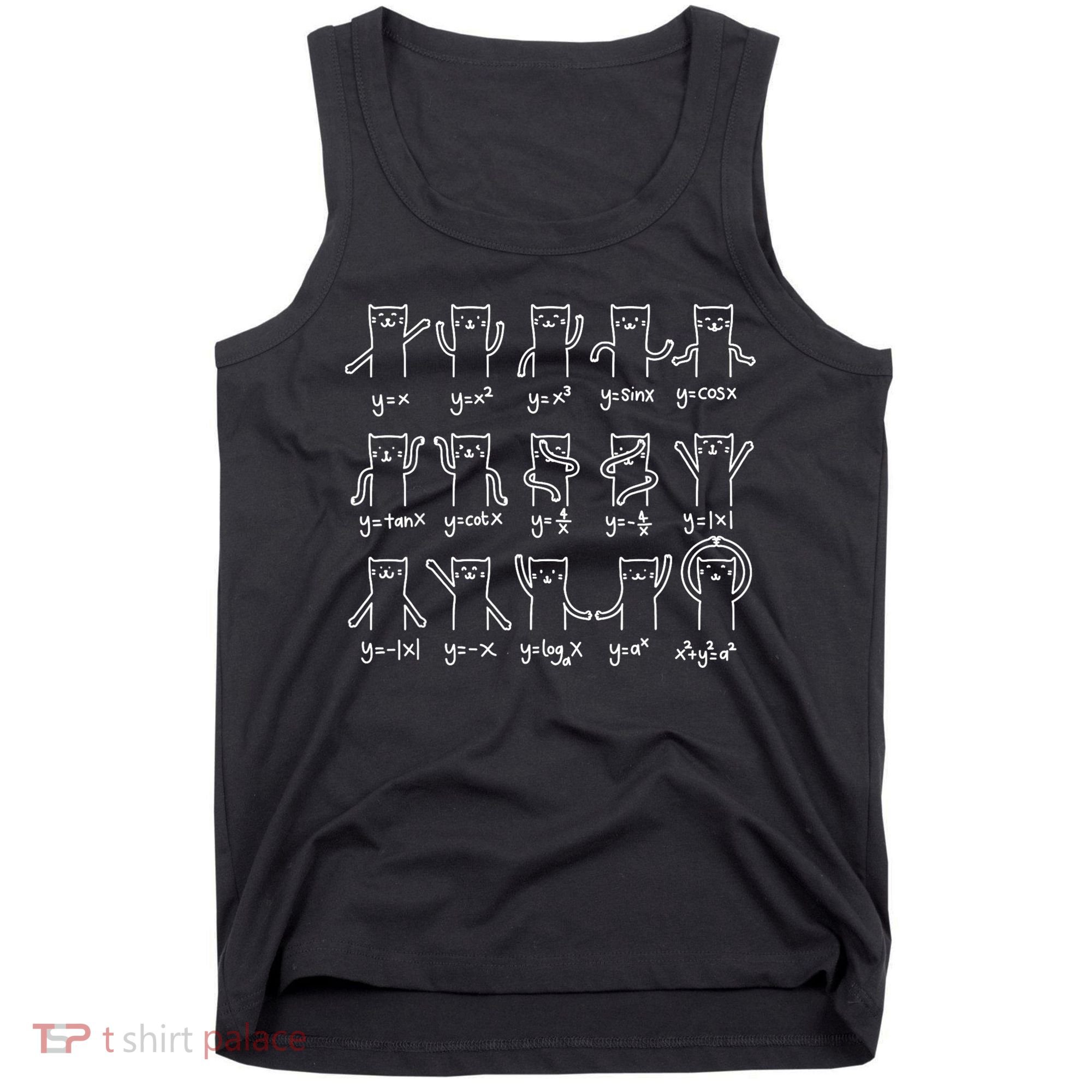 Funny Cat And Math Funny Math Cat Algebra Lover Funny Cat Tank Top