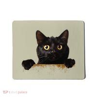 Funny Curious Adorable Cat Black Peeking Kitten Pet Lovers Mousepad thumb 0