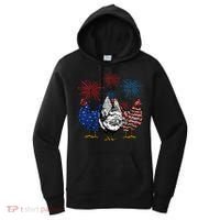 Funny Chickens American Flag Patriotic Farmer 4th Of July Women's Hoodie thumb 0