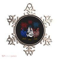 Funny Chickens American Flag Patriotic Farmer 4th Of July Ornament thumb 0