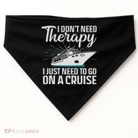 Funny Cruise Art For Women Cruise Ship Vacation Lover USA-Made Doggie Bandana thumb 0