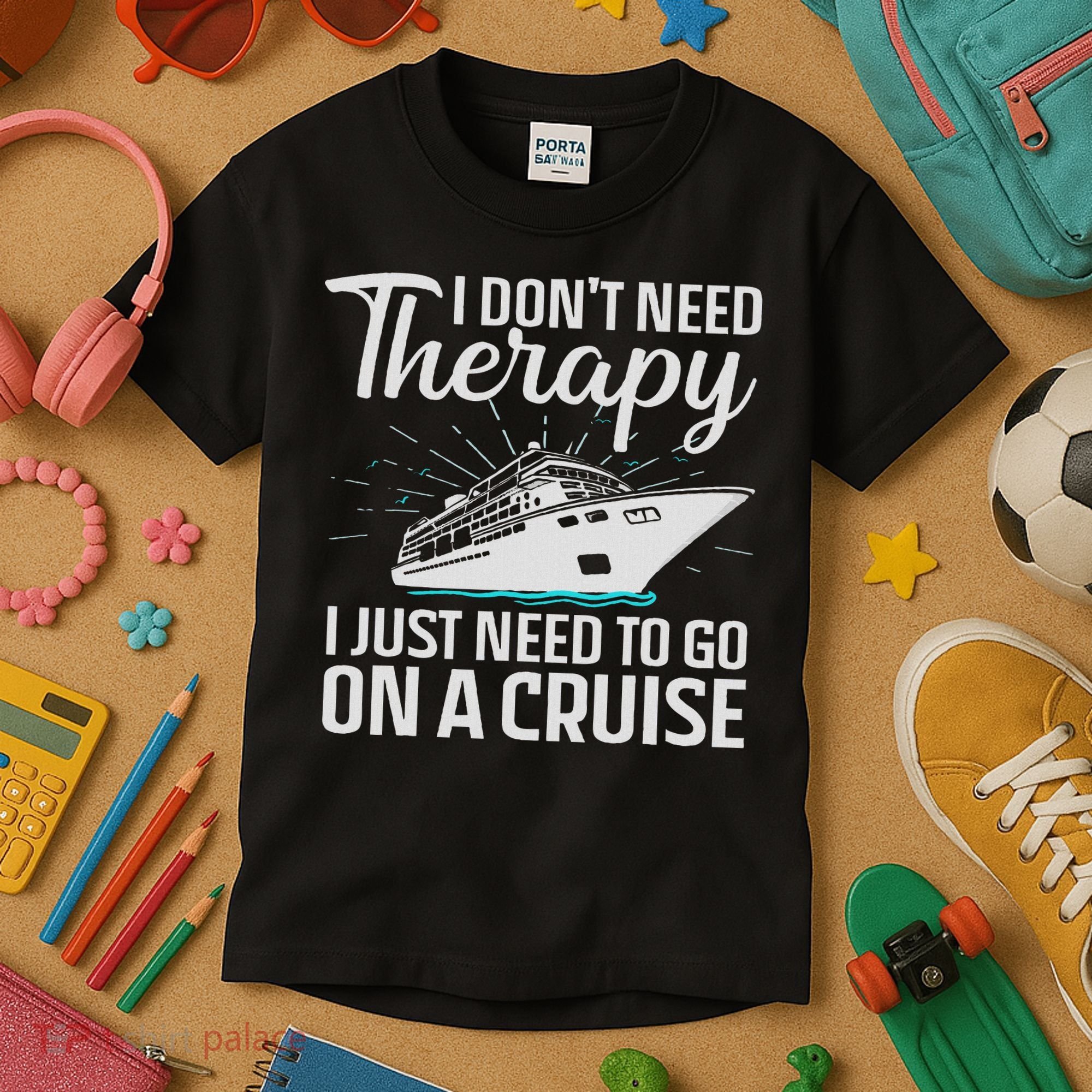 Funny Cruise Art For Women Cruise Ship Vacation Lover Kids T-Shirt