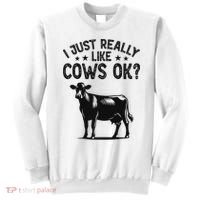 Funny Cow Animal Lover Women Farm Dairy Cattle Farming Sweatshirt thumb 0
