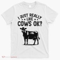 Funny Cow Animal Lover Women Farm Dairy Cattle Farming T-Shirt thumb 0