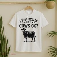 Funny Cow Animal Lover Women Farm Dairy Cattle Farming T-Shirt thumb 2