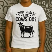 Funny Cow Animal Lover Women Farm Dairy Cattle Farming T-Shirt thumb 3