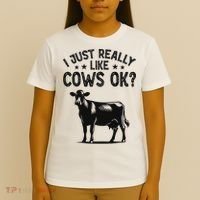 Funny Cow Animal Lover Women Farm Dairy Cattle Farming T-Shirt thumb 4