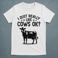 Funny Cow Animal Lover Women Farm Dairy Cattle Farming T-Shirt thumb 5