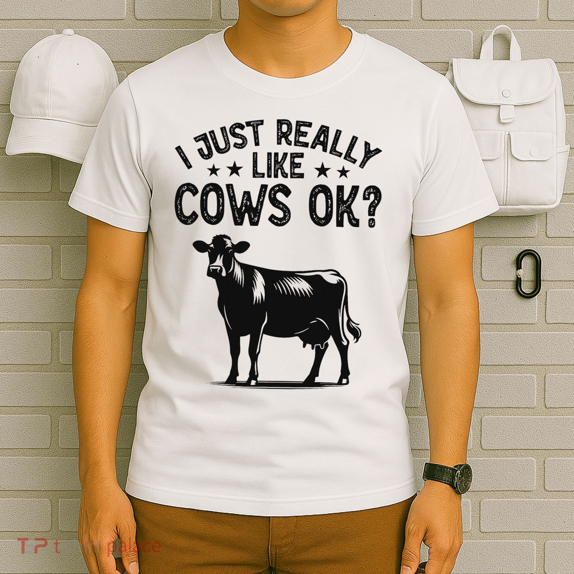 Funny Cow Animal Lover Women Farm Dairy Cattle Farming T-Shirt